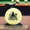 LA VILLA DECORE Pool Balls with Jute Gift Bag Christmas-Themed Billiard Ball with Tree and Snowflake Design, Perfect for Xmas Party Decor and Stocking Stuffers view 4