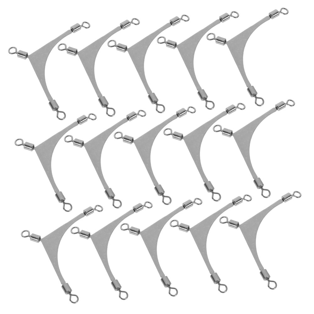 POPETPOP 15pcs Way Swivel Fishing Swivels Rolling Fish Rig Splitter for Sea Tackle Accessories