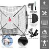 AOLIGEIJS 6'X6' Baseball Softball Practice Net,Pitching Net,Batting Net,with Bonus Strike Zone,Target and Bow Frame,for Hitting,Pitching,Catching view 2