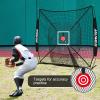 AOLIGEIJS 6'X6' Baseball Softball Practice Net,Pitching Net,Batting Net,with Bonus Strike Zone,Target and Bow Frame,for Hitting,Pitching,Catching view 4