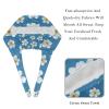 2 Pieces Scrub Caps Women Scrub Caps Women Satin Lined Nursing Scrub Caps for Hospital Flowers White view 4