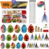 Dovesun Spinner Making Kit DIY Fishing Lure Making Kit Fishing Gifts for Fisherman Inline Spinner Baits with Colorful Spinner Blades B-155PCS-Beetle Blades-Inline Spinner Making Kit view 1