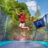 D-GROEE Trampoline Basketball Hoop, Trampoline Basketball Hoop Attachment with 3 Mini Balls and Pump, 2024 New Basketball Hoop for Trampoline, Trampoline Accessory for Dunks Fit Blue view 4
