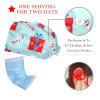 2 Pieces Scrub Caps Women Chef Hat Cute Scrub Caps Women for Kitchen Present Snowflake Multicoloured view 2
