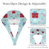 2 Pieces Scrub Caps Women Chef Hat Cute Scrub Caps Women for Kitchen Present Snowflake Multicoloured view 3