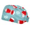 2 Pieces Scrub Caps Women Chef Cap Nurse Scrub Cap for Home Christmas Gloves Multicoloured