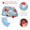 2 Pieces Scrub Caps Women Chef Cap Nurse Scrub Cap for Home Christmas Gloves Multicoloured view 2