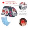 2 Pieces Scrub Caps Women Womens Scrub Cap Surgical Caps for Beauty Salon Skull Flowers Multicoloured view 2