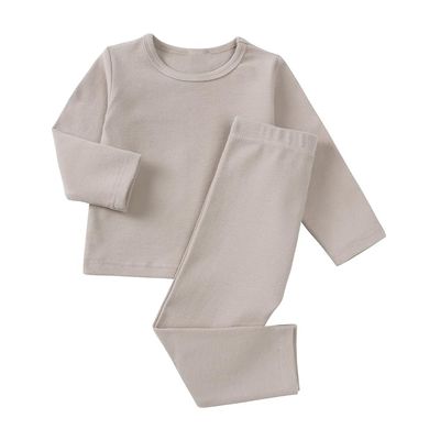 MYGBCPJS Boys Girls Cotton Pajamas Set Kid 2Pcs Long Sleeve Crew Neck PJS T-shirt + Elastic Waist Pants Sleepwear Suit