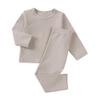 MYGBCPJS Boys Girls Cotton Pajamas Set Kid 2Pcs Long Sleeve Crew Neck PJS T-shirt + Elastic Waist Pants Sleepwear Suit view 1