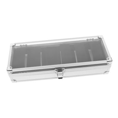 BESTYASH Slots Watch Storage Case Aluminium Alloy Display Organizer with Transparent Window Portable Jewelry Box for Home and Shop Use