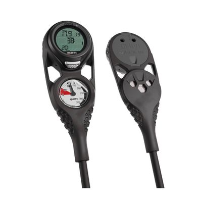Mares Puck 4 Mission 2 Scuba Diving Computer Console with Integrated Bluetooth & Analog Pressure Gauge, US(PSI)