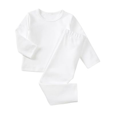 MYGBCPJS Boys Girls Cotton Pajamas Set Kid 2Pcs Long Sleeve Crew Neck PJS T-shirt + Elastic Waist Pants Sleepwear Suit