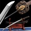 HERO SWORD Handmade Damascus Steel Dragon Wakizashi Real Sharp Authentic Japanese Samurai Sword Middle Length Combat Ready Black Cool Sword for Mens Best Gift view 1