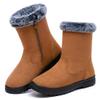 Aomigoct Warm Winter Boots for Women: Fur Lined Mid Calf Boots for Women Comfortale Zipper Womens Snow Boots Waterproof Walking Outdoor view 1