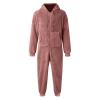 Pajama Adult For Men Relaxed Jumpsuits Pajamas Hooded Homewear Loose Fit Soft Plush Robes Plus Size Zipper Rompers view 3