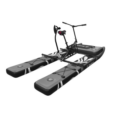 Spatium Water Bikes for Lake Inflatable Water Bike 3.0 Adult Inflatable Pontoon Water Bicycle 3-bladed Propeller One-Piece Rear Gear SUP Water Bike with Mat,Grey