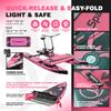 Spatium Water Bikes for Lake Inflatable Water Bike 3.0 Adult Inflatable Pontoon Water Bicycle 3-bladed Propeller One-Piece Rear Gear SUP Water Bike with Mat,Pink view 3