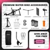 Spatium Water Bikes for Lake Inflatable Water Bike 3.0 Adult Inflatable Pontoon Water Bicycle 3-bladed Propeller One-Piece Rear Gear SUP Water Bike with Mat,Pink view 4