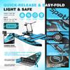 Spatium Inflatable Water Bikes for Lake 3.0 Adult Inflatable Pontoon Water Bicycle 3-bladed Propeller One-Piece Rear Gear SUP Water Bike with Mat,Blue view 3