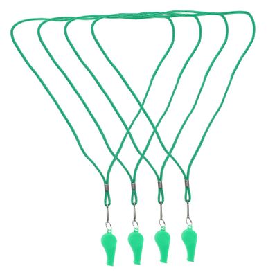 HANABASS 4pcs Soccer Whistle Lanyard Loud Crisp Sound for Referees and Emergency Whistle for Sports and Survival Use