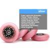 8 Pack Inline Wheels 72mm 76mm 80mm Inline Skate Wheels 83A Inline Skate Replacement Wheels with ABEC-9 Bearings Durable Pu Indoor Outdoor (Pink,80mm) view 3