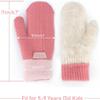 Mealah Kids Winter-Warm-Knit-Mittens for Boys-Girls - Double Layer Thick Warm Outdoor Gloves for 5-10Years Kids view 2