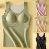 Womens Thermal Tank Tops Built in Bra Warm Underwear High Stretch Sleeveless Camisoles Comfy Soft Base Layer Vest,Blusas TRmicas para Mujer view 3