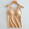 Womens Thermal Tank Tops Built in Bra Warm Underwear High Stretch Sleeveless Camisoles Comfy Soft Base Layer Vest,Thermal Undershirt with Built in Bras view 2