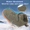 SECHRITE Toddler Kids Wide Barefoot Winter Boots High Top Girls Boys Warm Snow Boots Fur Lined Waterproof Non-Slip Minimalist Wide Toe Box Zero Drop Boots Ankle Booties Naturally Splay Army Green 29 view 2