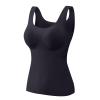 Womens Thermal Tank Tops Built in Bra Warm Underwear High Stretch Sleeveless Camisoles Comfy Soft Base Layer Vest view 1