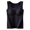 Womens Thermal Tank Tops Built in Bra Warm Underwear High Stretch Sleeveless Camisoles Comfy Soft Base Layer Vest view 2
