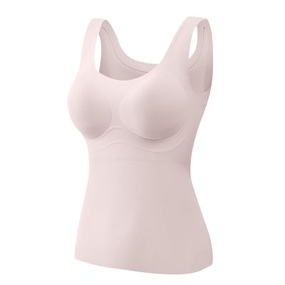 Womens Thermal Tank Tops Built in Bra Warm Underwear High Stretch Sleeveless Camisoles Comfy Soft Base Layer Vest,Thermal Wear with Built in Bras