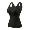 Womens Thermal Tank Tops Built in Bra Warm Underwear High Stretch Sleeveless Camisoles Comfy Soft Base Layer Vest,Tanktops with Built in Bras view 1