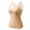 Womens Thermal Tank Tops Built in Bra Warm Underwear High Stretch Sleeveless Camisoles Comfy Soft Base Layer Vest,Women's Thermal Underwear with Built in Bras view 1