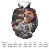 US Astronaut Dog Shiba Inu Adult Hoodies Casual Sweatshirt Long Sleeve Pullover Hooded with Pockets for Women Men 4XL view 2