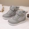 SECHRITE Toddler Kids Wide Barefoot Winter Boots High Top Girls Boys Warm Snow Boots Fur Lined Waterproof Non-Slip Minimalist Wide Toe Box Zero Drop Boots Ankle Booties Naturally Splay Grey 36 view 3