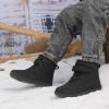 SECHRITE Toddler Kids Wide Barefoot Winter Boots High Top Girls Boys Warm Snow Boots Fur Lined Waterproof Non-Slip Minimalist Wide Toe Box Zero Drop Boots Ankle Booties Naturally Splay Black 34 view 3