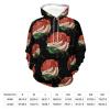 Rose Flower Mexico Flag Adult Hoodies Casual Sweatshirt Long Sleeve Pullover Hooded with Pockets for Women Men M view 2