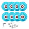 8 Pack Inline Wheels 64mm 68mm 72mm 76mm 80mm Inline Skate Wheels with ABEC-9 Bearings 88A Durable PU Inline Skate Replacement Wheels Indoor Outdoor for Kids Teens (Blue,68mm) view 1