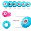 8 Pack Inline Wheels 64mm 68mm 72mm 76mm 80mm Inline Skate Wheels with ABEC-9 Bearings 88A Durable PU Inline Skate Replacement Wheels Indoor Outdoor for Kids Teens (Blue,68mm) view 4
