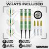 Winmau Darts Xenon 18g Barrel / 20g Full Weight Soft Tip 90% Professional Tungsten Darts Set with Dart Flights and Dart Shafts (Stems) view 2