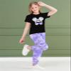 ARTMINE Girls' 2 Piece Outfits Casual Drawstring Denim Cargo Jogger Pants and Heart Print Short Sleeve Top Set, US 13-14 Years = Tag 170 view 3