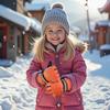MAGARROW Kids Winter Warm Gloves Windproof Water-Resistant Snow Boys Girls Sport Gloves (Neon Orange, 6-8 Years) view 2