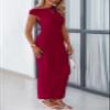 PRETTYGARDEN Women's 2026 Summer Formal Maxi Dresses Sleeveless One Shoulder Bodycon Ruched Mesh Wedding Guest Cocktail Dress (Wine Red,X-Large) view 4