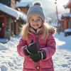 MAGARROW Kids Winter Warm Gloves Windproof Water-Resistant Snow Boys Girls Sport Gloves (Black Gray Sides, 8-10 Years) view 2