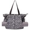 ESVAN Yoga Tote Bag for Women Shoulder Bags Drawstring for Office Workout Travel Carryall Pilates Gym and Beach (Coffe) view 1