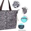 ESVAN Yoga Tote Bag for Women Shoulder Bags Drawstring for Office Workout Travel Carryall Pilates Gym and Beach (Coffe) view 3