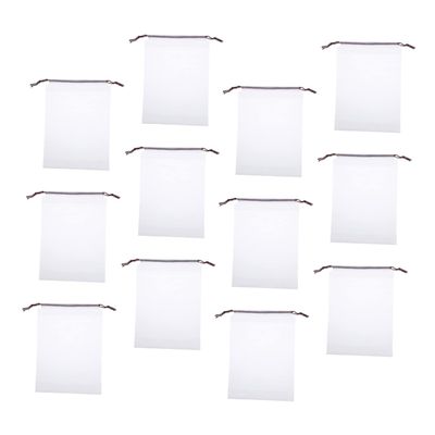 DEARMAMY Shoe Bags for Travel Storage 30pcs Large Drawstring Pouches Clear Eva Bag for Dance Boys and Girls Sneakers Organizer