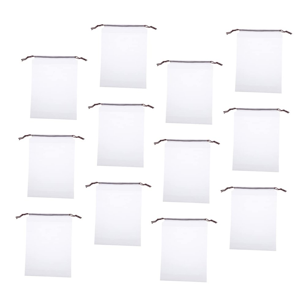 DEARMAMY Shoe Bags for Travel Storage 30pcs Large Drawstring Pouches Clear Eva Bag for Dance Boys and Girls Sneakers Organizer